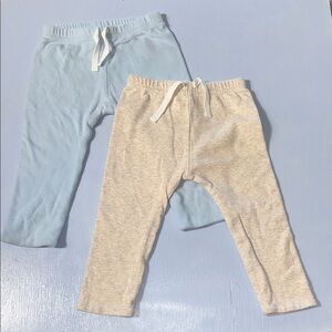 Classic Kids Pull-On Jersey Pants - Light Blue & Heather Gray